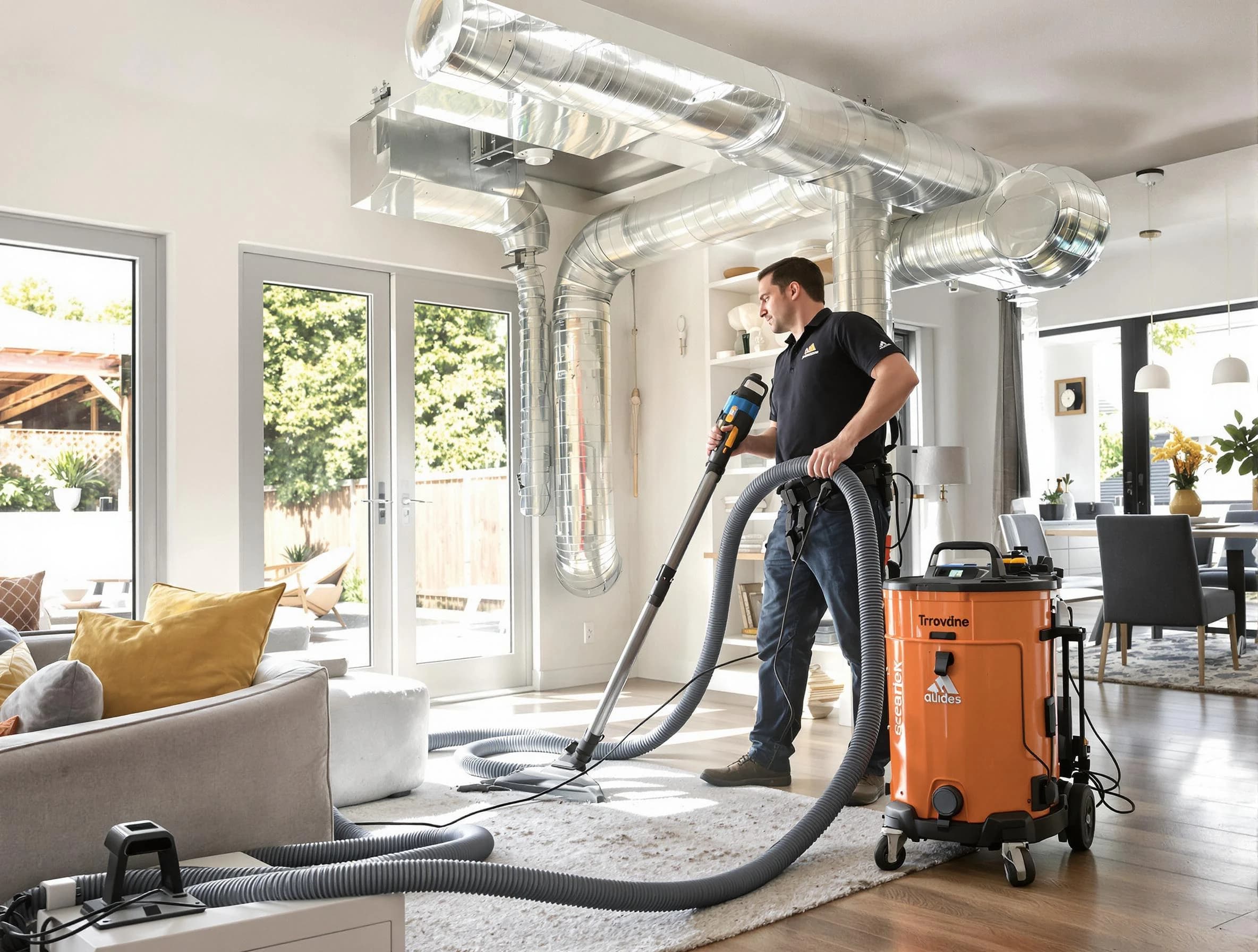 Goodlettsville Air Duct Cleaning specialist performing thorough residential duct cleaning using advanced equipment in Goodlettsville