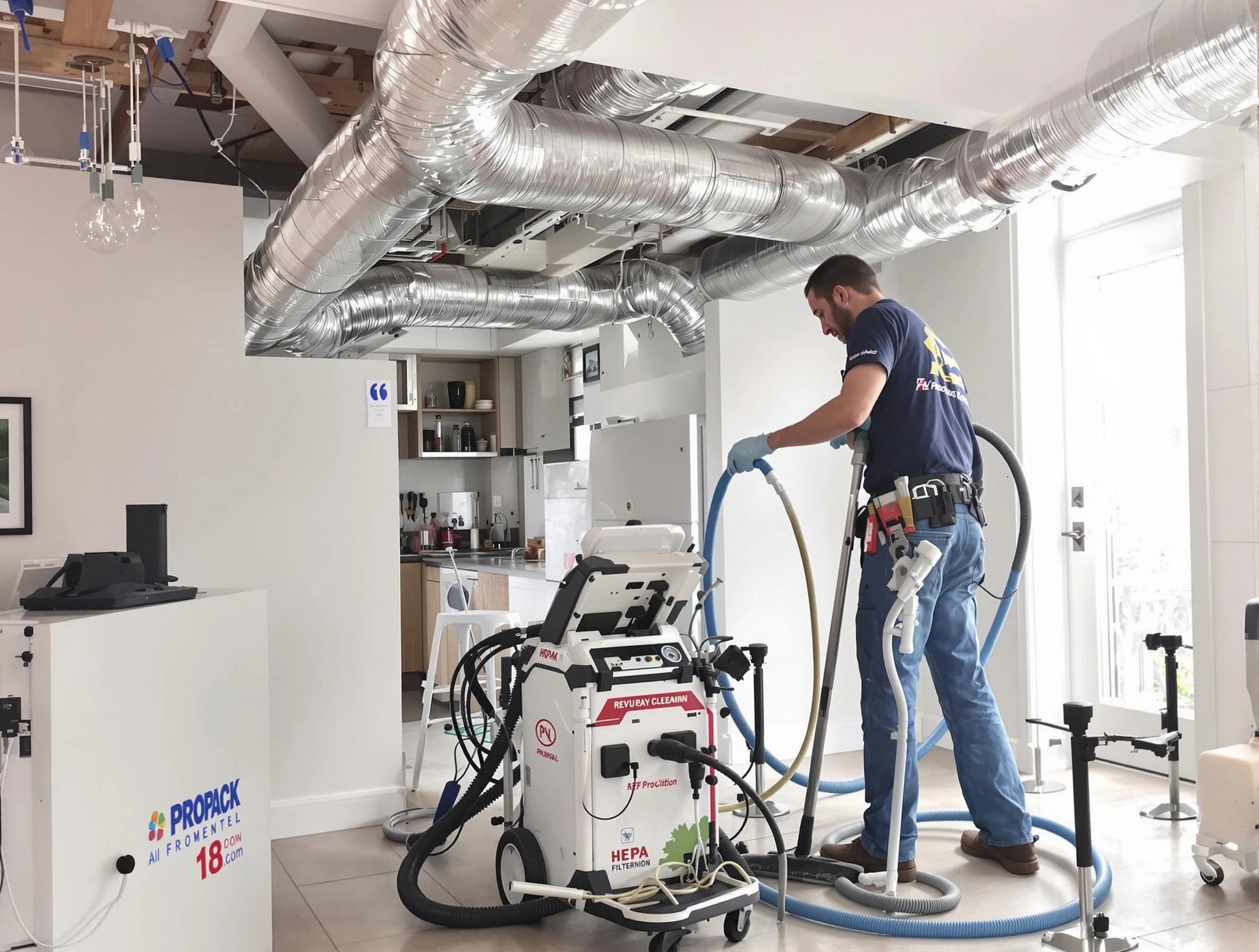 Goodlettsville Air Duct Cleaning technician performing advanced pure duct cleaning with specialized equipment in Goodlettsville