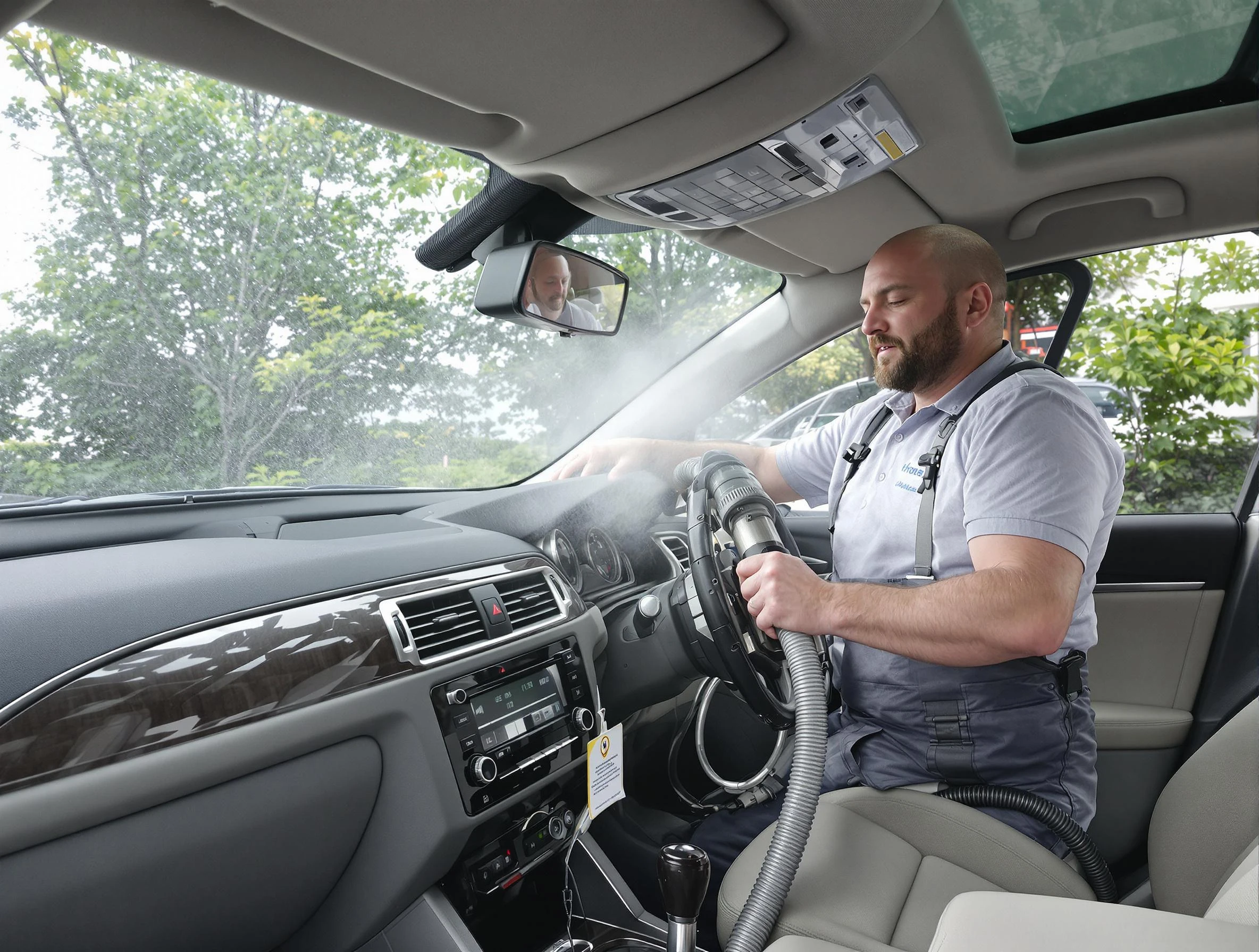 Goodlettsville Air Duct Cleaning specialist performing professional car duct cleaning in Goodlettsville