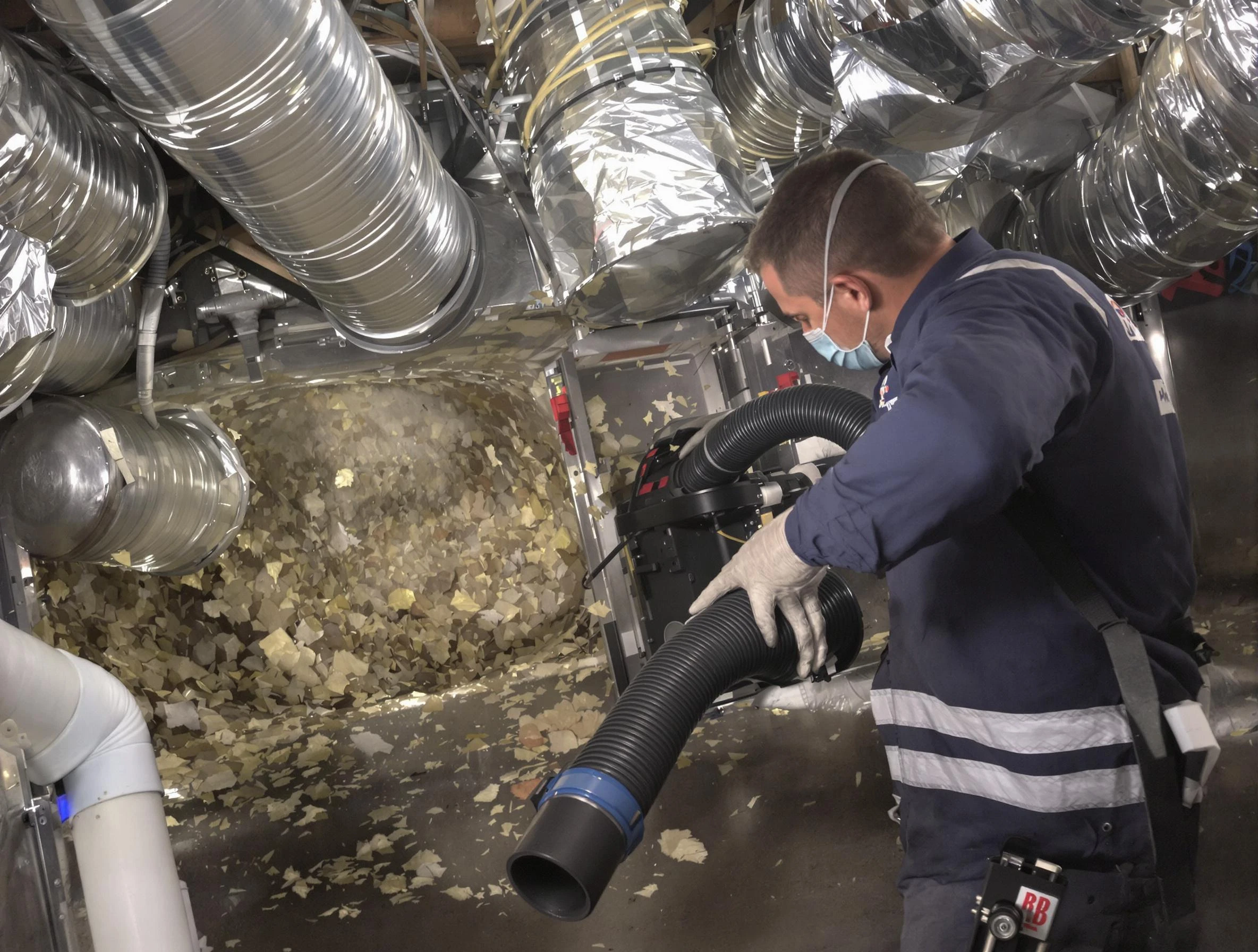 Goodlettsville Air Duct Cleaning specialist operating negative pressure cleaning equipment for thorough duct maintenance in Goodlettsville