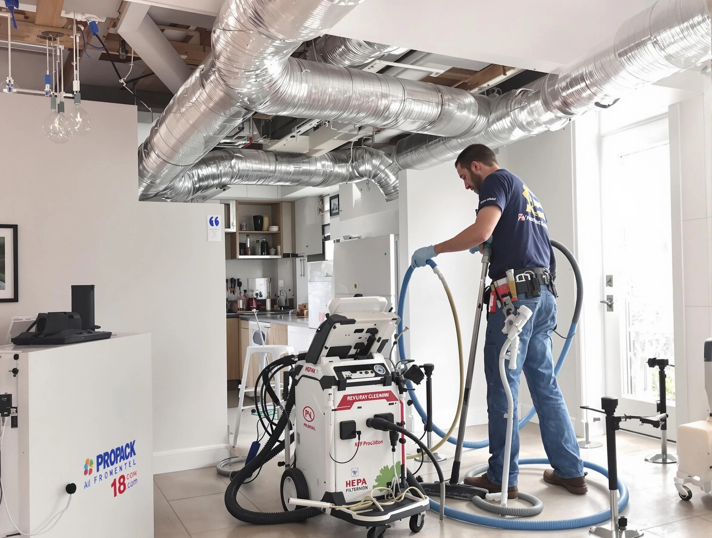 Goodlettsville Air Duct Cleaning technician performing advanced pure duct cleaning with specialized equipment in Goodlettsville