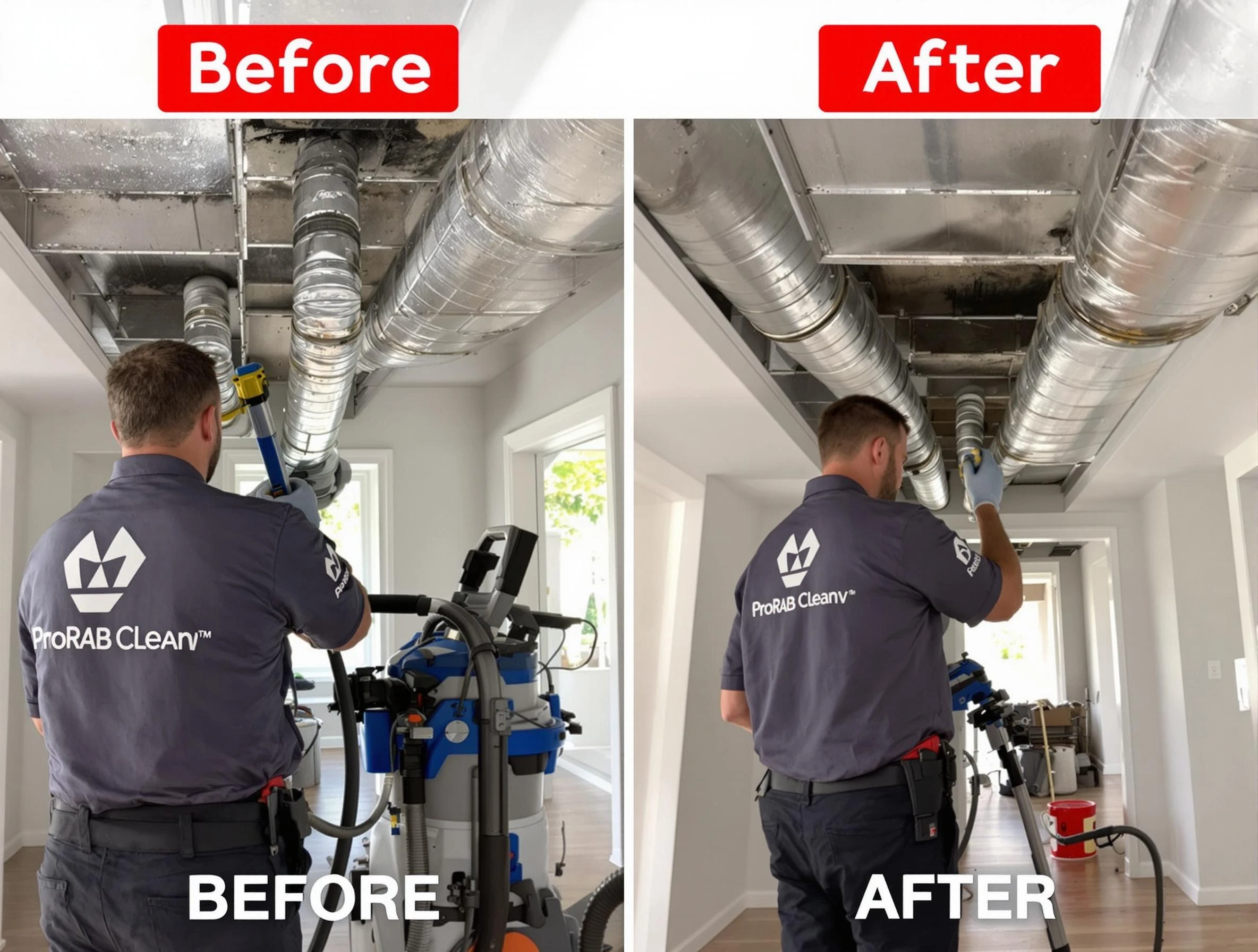 Goodlettsville Air Duct Cleaning expert performing thorough residential duct cleaning in a Goodlettsville home